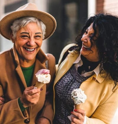 Elison Niles | Senior women eating ice cream