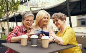 Elison Niles | Senior women having coffee